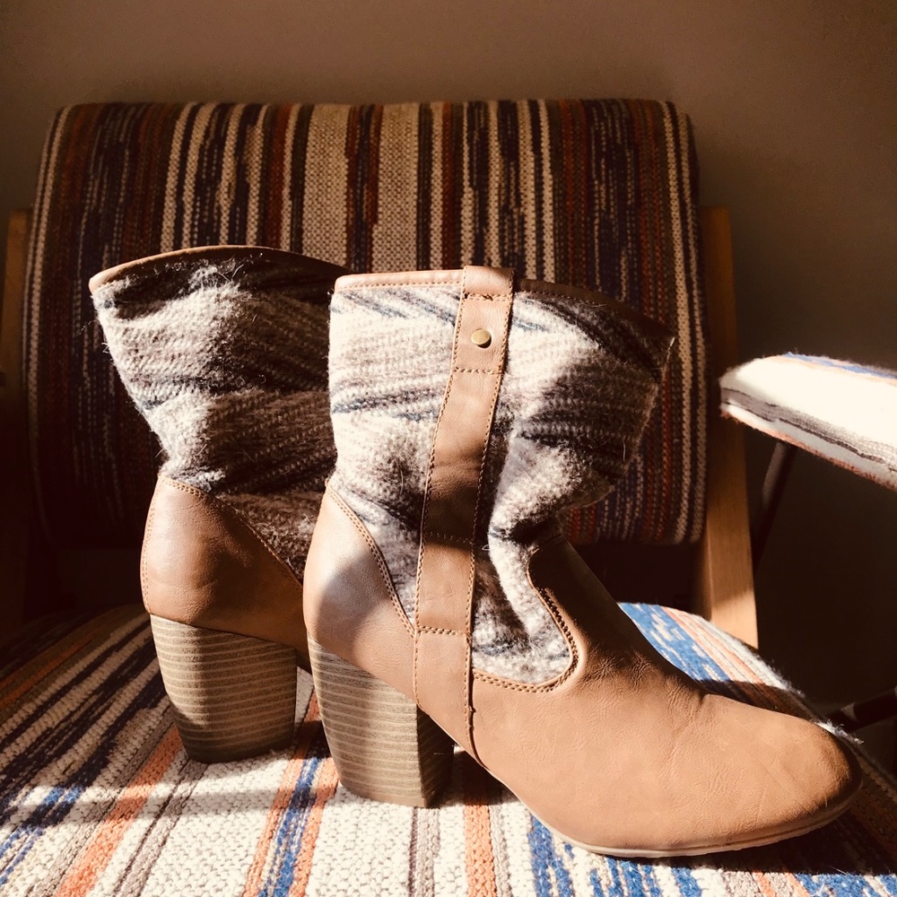Brown booties